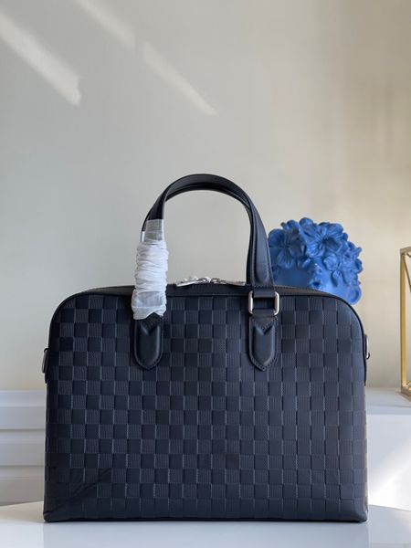 

2022 new soft damier infini leather business casual bag