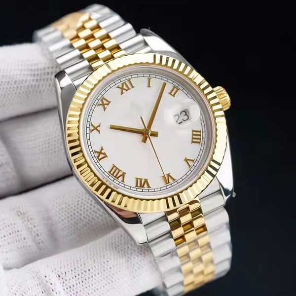 

watch mens watch automatic mechanical watches business wristwatch stainless steel waterproof montre de luxe classic watch 40mm, Slivery;brown