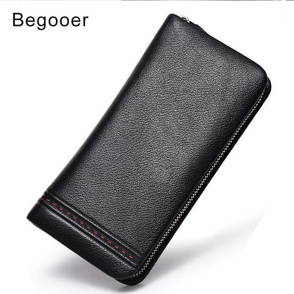 

wallets male wallet genuine leather men cluth handy bags wristlet phone purse rfid card protection long passport boy1, Red;black
