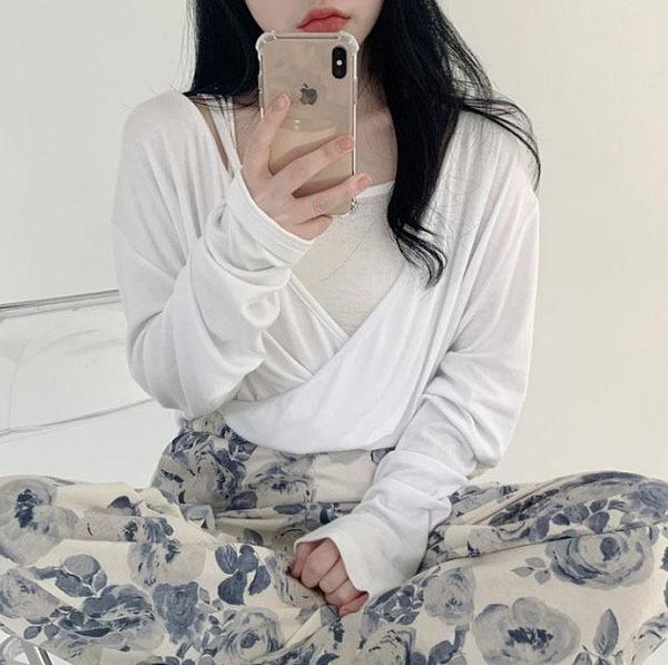 

women's pants & capris women casual korean harajuku trouser female indie y2k sweatpants jogging 2021 spring fall camellia print loose, Black;white
