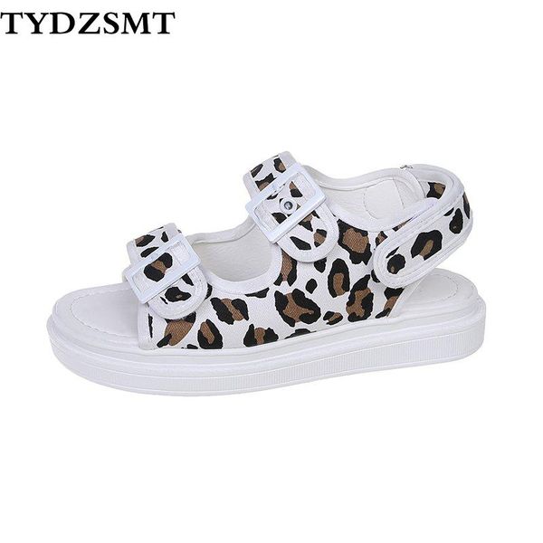 

sandals tydzsmt flat summer women shoes leopard sandalias mujer comfort slippers platform arrival 2021 open toe, Black