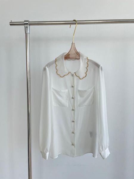 

women's blouses & shirts the 2021 silk blouse 0817, White