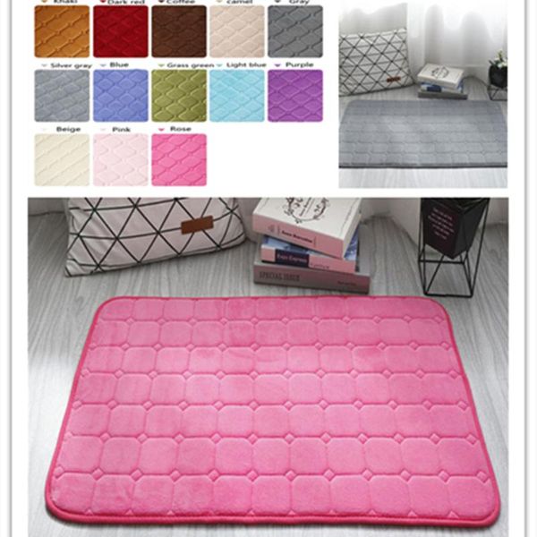 

carpets embroidered quilting coral velvet carpet solid color sofa memory foam for bedroom living room children rug yoga mats