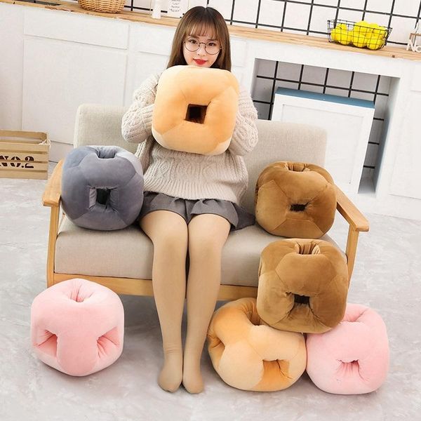 

cushion/decorative pillow 30x30cm solid pink/grey/brown lumbar cushion sofa throw plush hand nap office handrest student warmer