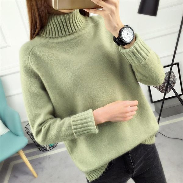 

14 colors 2019 autumn winter sweater women knitted turtleneck sweater casual soft fashion slim femme elasticity pullovers ns90971, White;black