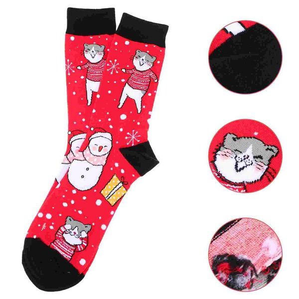 

christmas decorations 1pair of men mid-calf socks theme pattern male stocking
