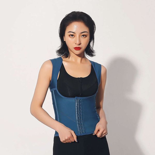 

running large size sweatsuit fitness yoga sweat vest women's tight abdomen, Gray