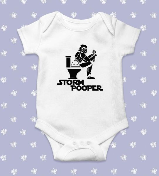 

rompers baby girl clothes storm pooper bodysuit onesie vest boys, Blue