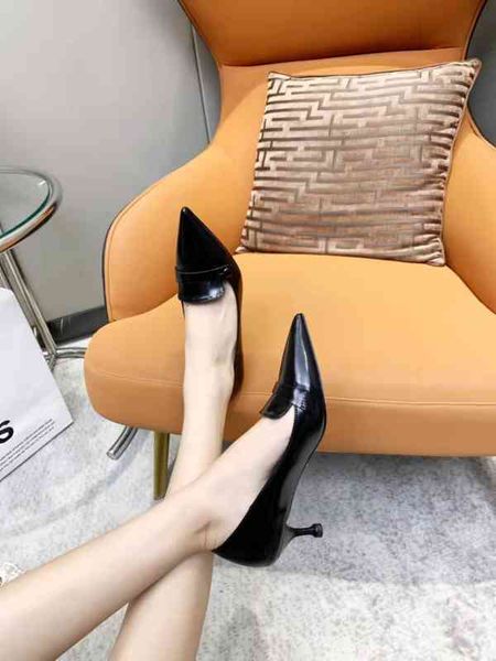 

kitten fashion women heels 5.5cm sandals white black genuine patent leather pointed toes pumps dress sandal wedding party shoes office lady