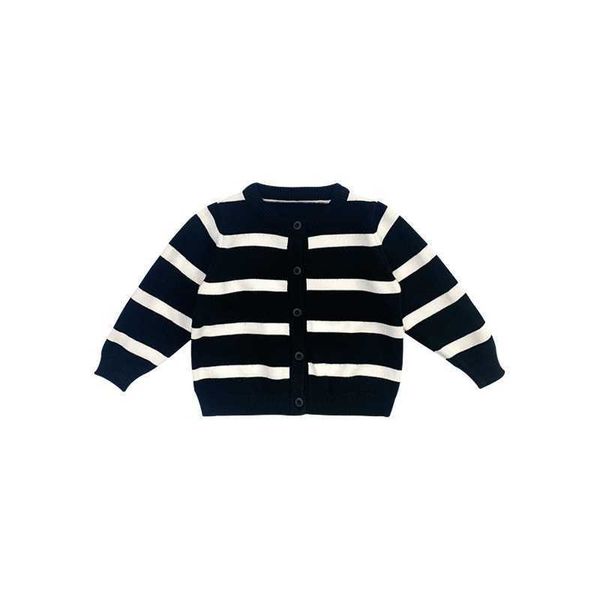 

2021 new spring autumn boys and girls cardigan children's wide striped knitted sweater cardigan for baby clothing y1024, Blue