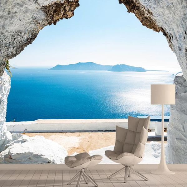 

wallpapers sea view mural wallpaper for living room wall papers 3d home decor paper bedroom contact walls murals