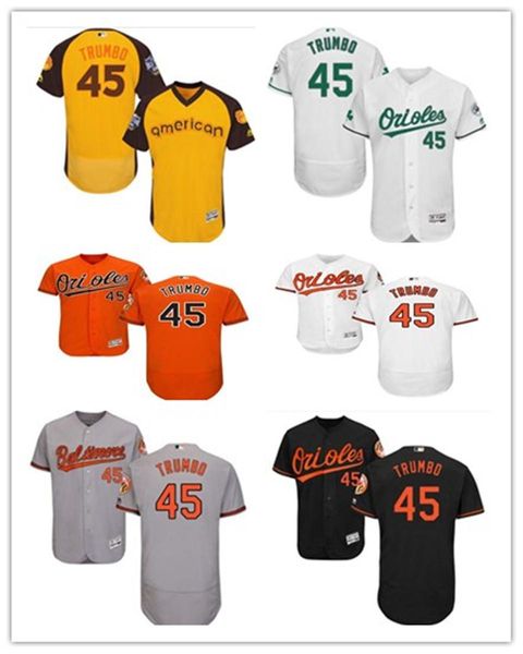 

custom any name number quality baseball jersey baltimoreorioles 45 mark trumbo#oriole# baseball wear men women youth jerseys shi, Blue;black