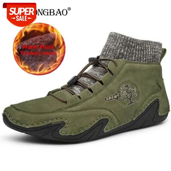 

fashion men boots suede leather western ankle boots warm fur men snow outdoor light sneakers winter casual shoes #fk45