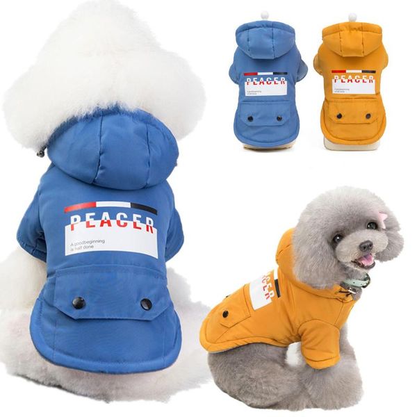 

dog apparel pet clothes corky two-legged thickened jacket autumn and winter 2021 peace guard cotton coat g10