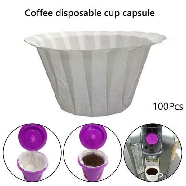 

coffee filters disposable paper parper cups k-cup filter fit for keurig 2.0 & 1.0 refillable pots