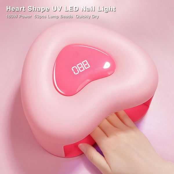 

nail dryers 180w led lamp for nails heart shape drying 3 timer art curing manicure pedicure salon tool