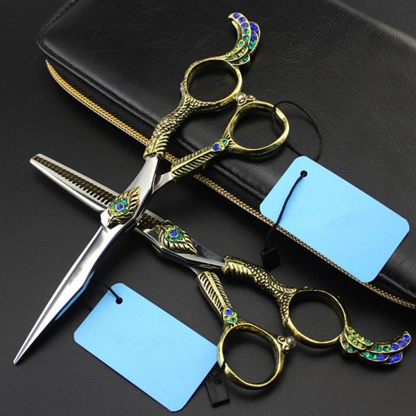 

hair scissors professional 6 '' upscale germany 440c phenix cut set cutting barber makeup thinning shears hairdressing