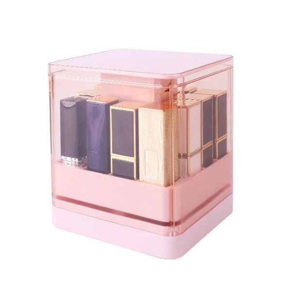 

press lift lipstick storage box to open transparent lip glaze holder lxac boxes & bins