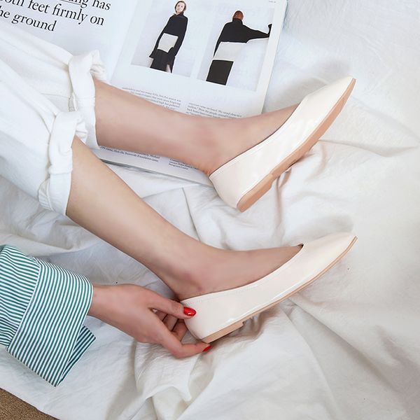 

new autumn women's genuine moccasins toe-square foot shoes size 33-46 eh6m, Black