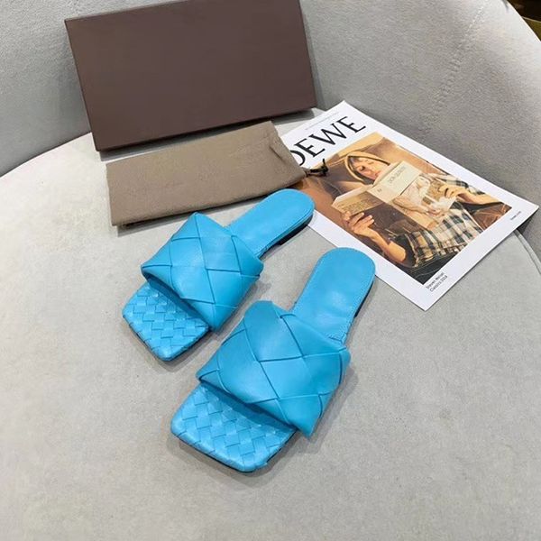 

fashion summer woman woven women slippers sandal dress shoes flat slipper slides sandals ladies high heels slide with box size 35-41, Black