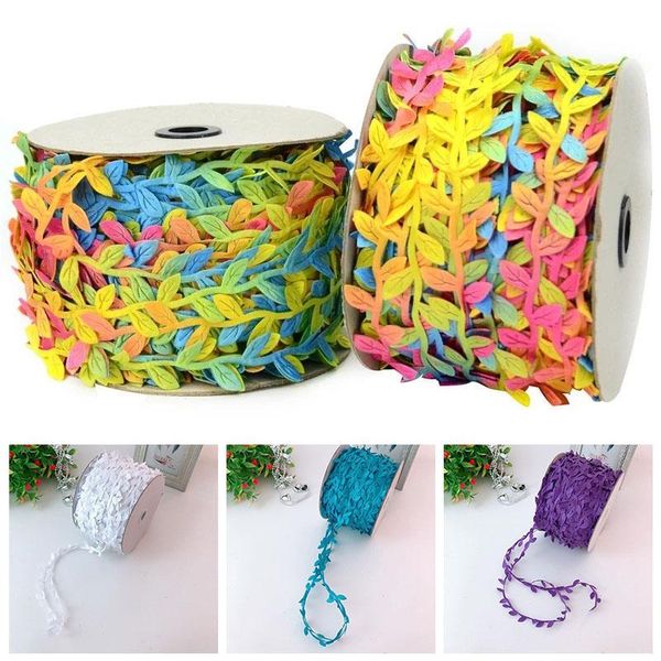 

decorative flowers & wreaths 20m multicolor artificial green silk leaves rattan diy garland leaf ribbon f/ wedding decoration scrapbooking