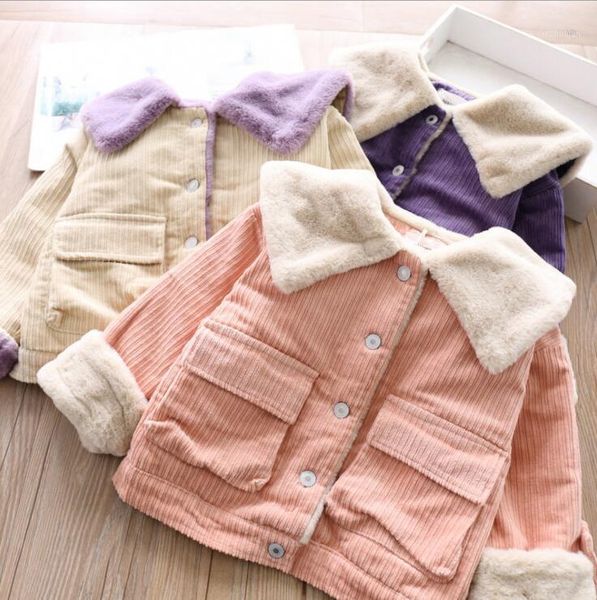 

jackets 2021 arrival girls boys corduroy coat autumn winter cotton full sleeve fashion kids jacket 2-7 years ql601, Blue;gray
