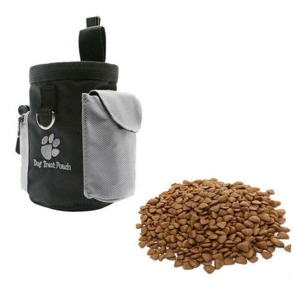 

dog car seat covers portable pet treat pouch obedience agility training bags detachable pup feed pocket puppy snack reward waist bag