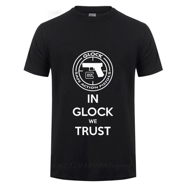 Glock Pistola USA T Shirt Uomo Streetwear Casual Manica corta Girocollo T-shirt in cotone Estate Top Tee Camisetas Hombre 210706
