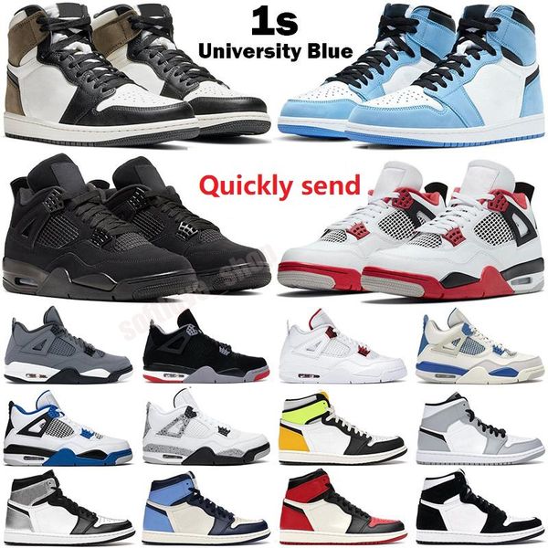 

2021 factory_shoes with box jumpman 1 1s mens running shoes obsidian unc twist lucky green women sneakers sports trainers, White;red