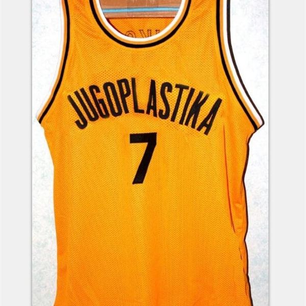 

goodjob men youth women vintage #7 toni kukoc jugoplastika basketball jersey size s-6xl or custom any name or number jersey, Black