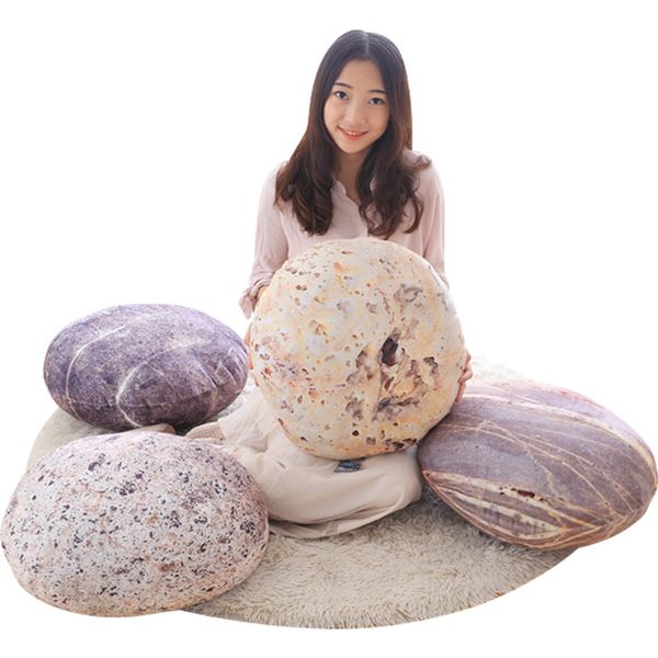 

ins network red pebble rain flower stone soft pillow plush toy office home reliable pillow girl gift