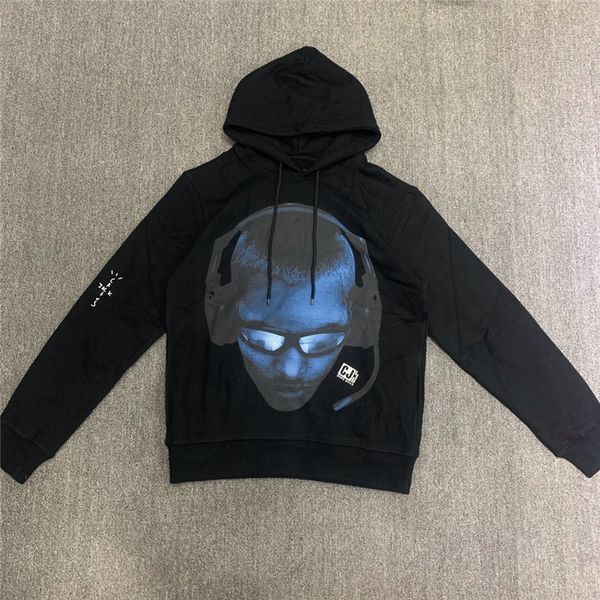 

2021 new fw travis scott corrupted female man 1:1 better quality cactus jack pullover with large hoodie shape s07w, Black