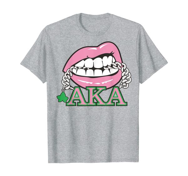 

aka chain - aka sorority t-shirt, White;black