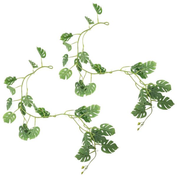 

decorative flowers & wreaths 2pcs artificial plant pendant fake decor leaf for