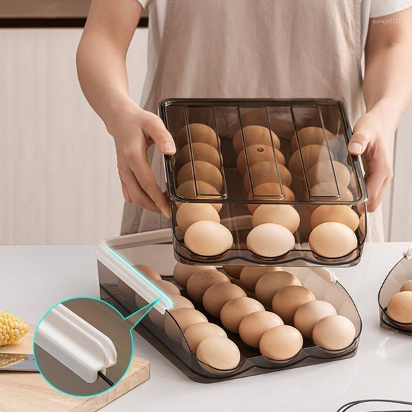 

storage bottles & jars refrigerator egg box portable drawer rack tray holder container pet eggs fresh home kitchen organizer case