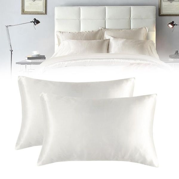 

pillow case 2pcs luxury satin pillowcase silky silk-like for home bedroom comfortable