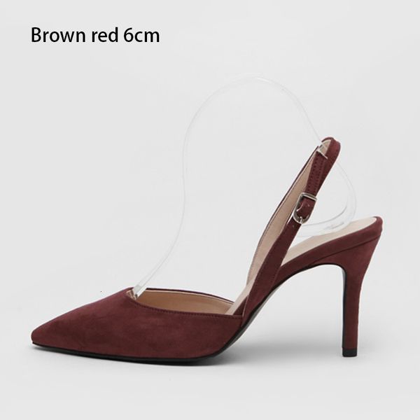 

spring and autumn asakuchi suede finger stylish foot high heels bombs/brown red size 33-42 p03m, Black