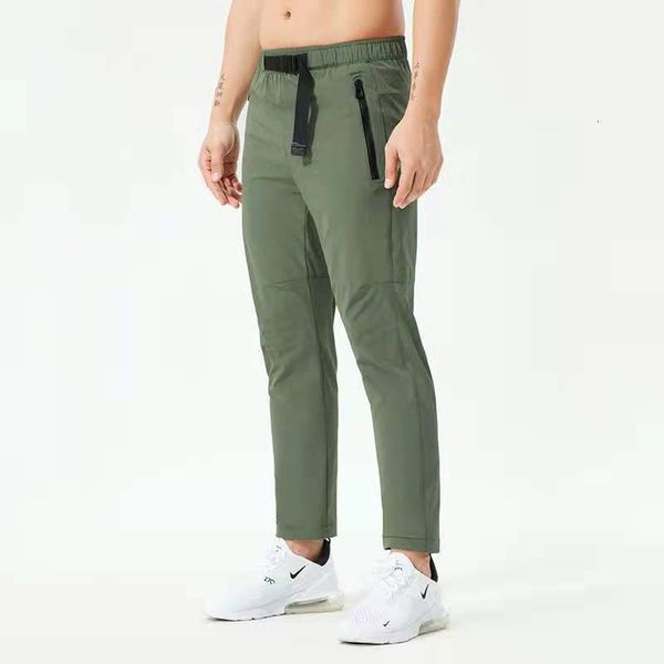 

luxury women's tracksuits yoga cloth 2021 men's sports fitns leisure outdoor mountaineering elastic belt straight pants overalls, Gray