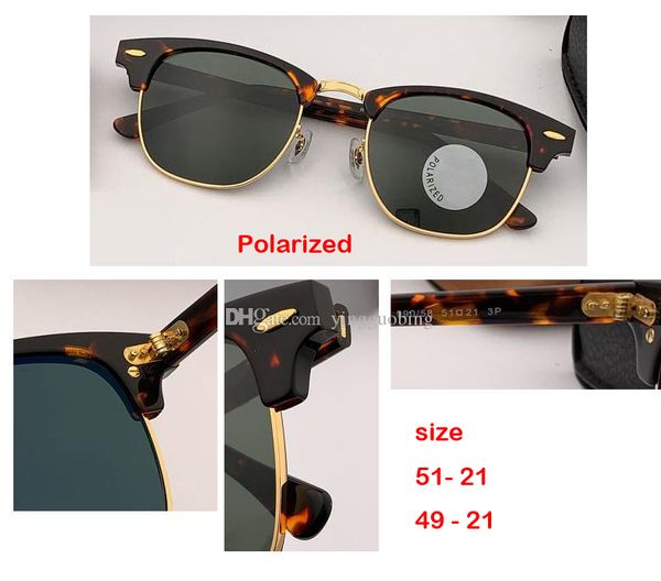 

2021 new fashion brand designer polarized sunglasses men women driving square frame sun glasses male 51mm 49mm lens sunglass female gafas, White;black