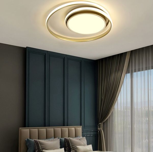 Nuove moderne plafoniere Lampada a LED per soggiorno Camera da letto Camera da letto Studio Bianco Black Color Surface Superficie Plafoniera da soffitto DECO AC85-265V