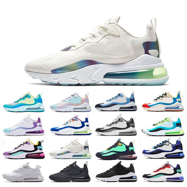 

original react running shoes man woman triple bauhaus oracle aqua bubble electro green cream blue bright violet dusk purple easter size 36-4