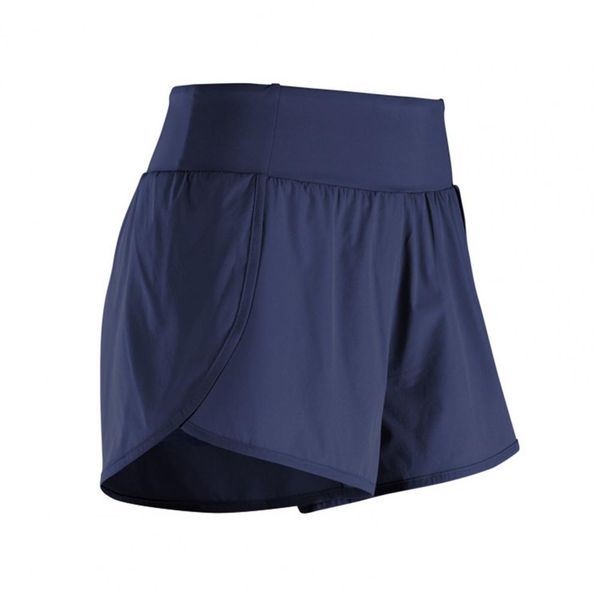 

solid color women shorts high waist shorts women fake two-piece short inner pocket running workout yoga shorts femme, Gray