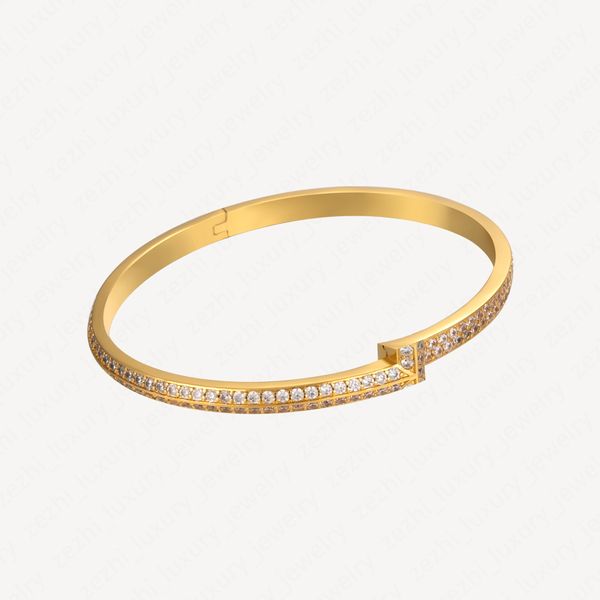 2021 nuovi braccialetti di fascino di amore per le donne 18k placcato oro diamante braccialetto lettera braccialetti ghiaccio fino braccialetto moda accessori natalizi con sacchetti di gioielli all'ingrosso