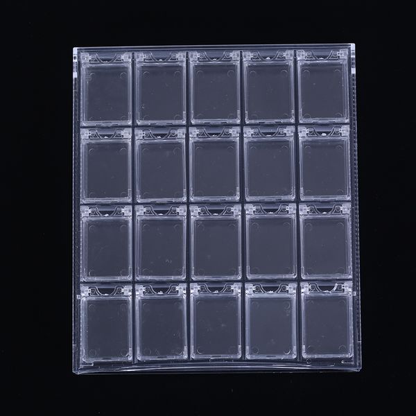 

20 grids diamond embroidery storage box organizer fit bins diamond painting medicine refillable box case cross stitch tools