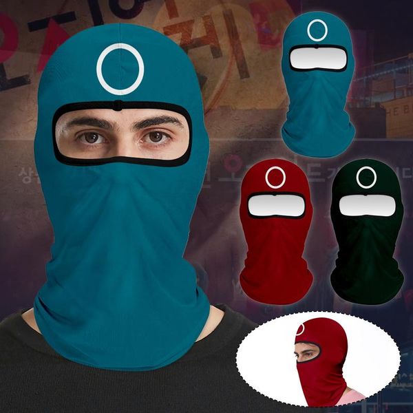 

beanies 2021 squid game winter knitted one hole ski mask balaclava hat cycling windproof helmet lining full face cap neck warmer