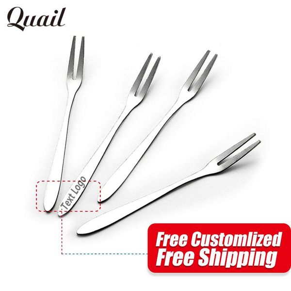 

forks quail stainless steel lovely fruit fork tableware salad cake dessert cooking tools and customized with text