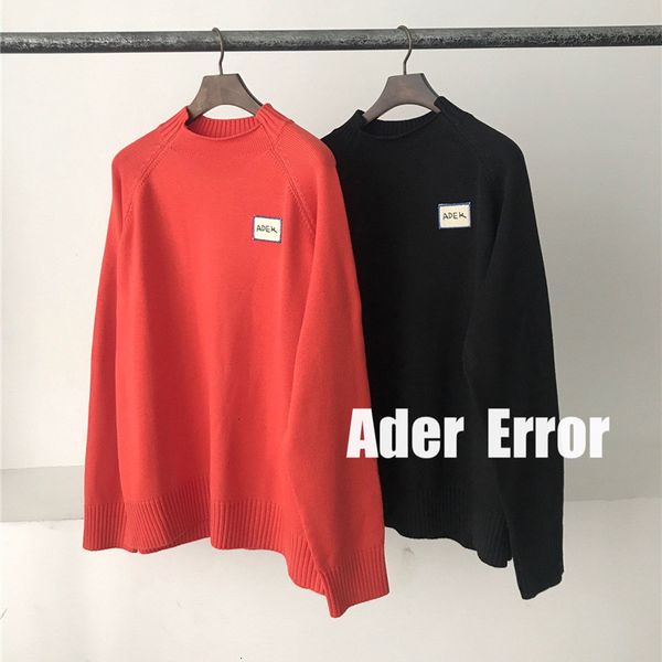 

2021 new error calligraphies sweatshirts men women chest patch adererror blue stitching mark knit cotton ader hoodie jk8a, White;black