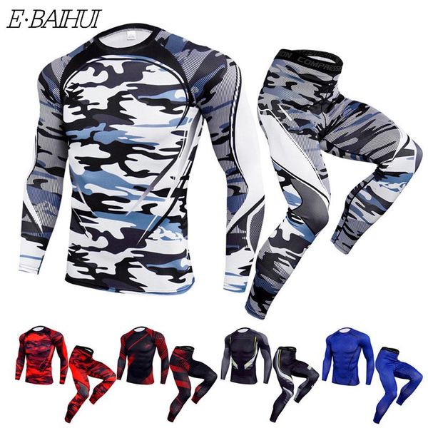 

men's thermal underwear for men male thermo camouflage clothes long johns set tights winter long compression underwear quick dry, Gray