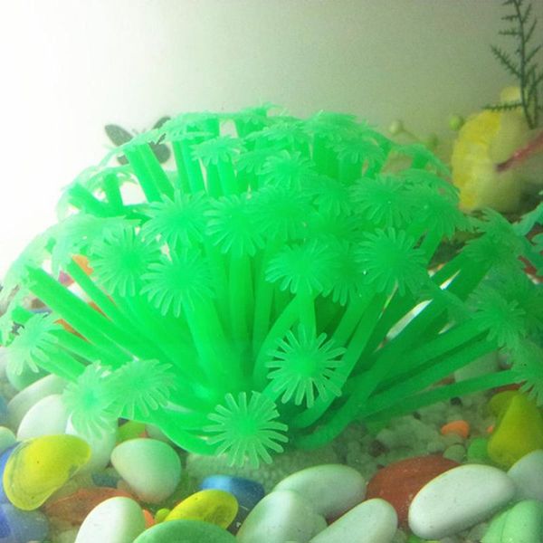

simulated anemone shape silicone decoration for fish bowl aquarium