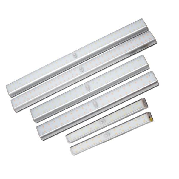 

usb rechargeable led under cabinet light pir motion sensor night light 20/36/64leds for wardrobe cupboard kitchen closet lamp
